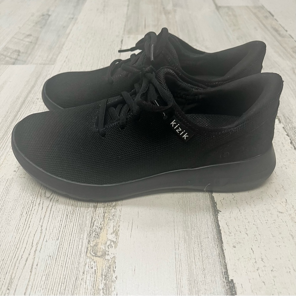 Kizik Madrid Eco Knit SlipOn LaceUp Black Comfort Sneakers - Picture 3 of 10